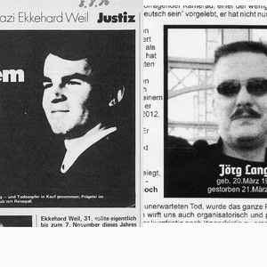 links: Ekkehard Weil, Faksimile, Zitty,  8. August 1980 | rechts: Jörg Lange, Faksimile Recht und Ordnung, Mai 2012 links: Ekkehard Weil, Faksimile, Zitty,  8. August 1980 | rechts: Jörg Lange, Faksimile Recht und Ordnung, Mai 2012
