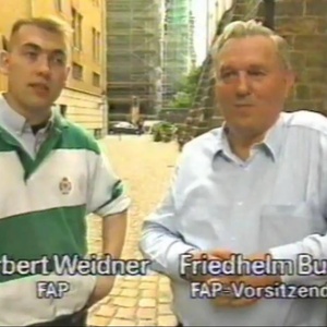 Der VS-Spitzel Norbert Weidner und der frühere FAP-Chef Friedhelm Busse. Der VS-Spitzel Norbert Weidner und der frühere FAP-Chef Friedhelm Busse.