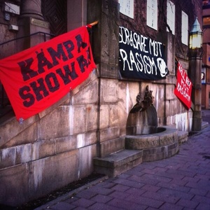 Solidaritäts Transparent für Showan S. Solidaritäts Transparent für Showan S.